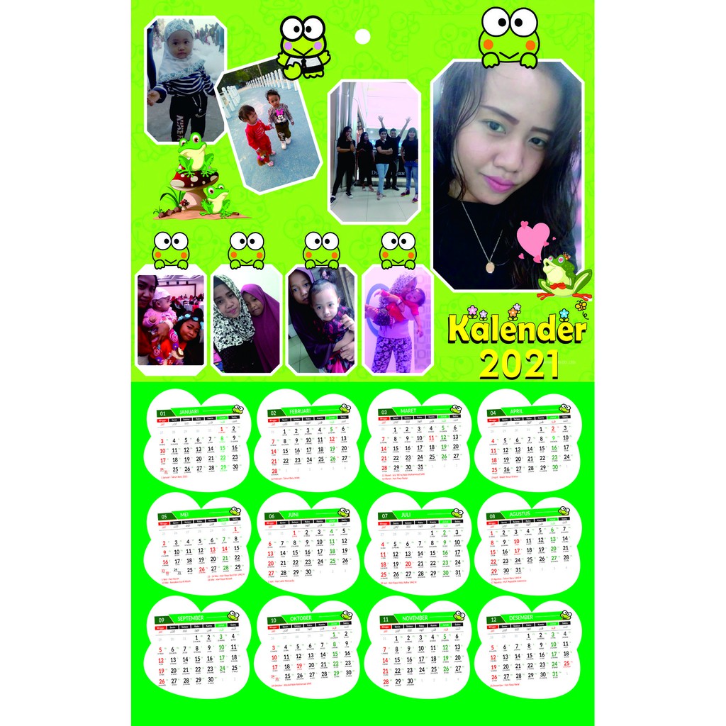 

Kalender 2021/ KALENDER Custom /KALENDER FOTO KARAKTER