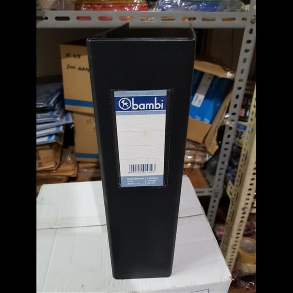 

Bambi Ring Insert Binder 2025 Folio 2 Ring 65 MM Black + Kantong Smpg