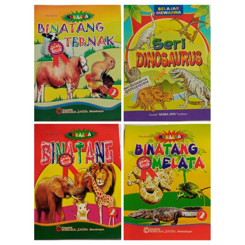 (SERI TIPIS 1) BUKU MEWARNAI / BUKU ANAK ANAK EDUKASI BELAJAR MEWARNA