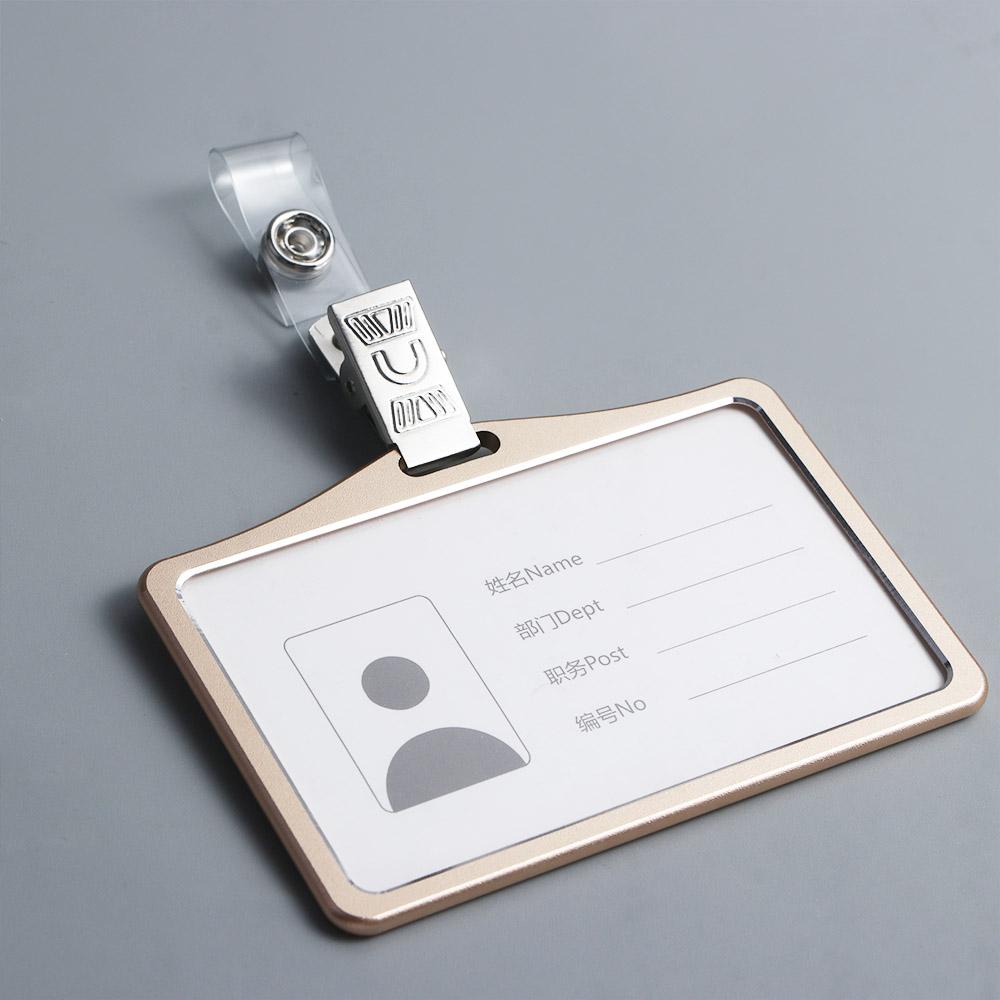 Lanfy Badge Reel Klip Kantor Badge Holder Aksesoris Name Tag Stainless steel Kunci Card Holder Lanyard Klip Klip ID Card Klip