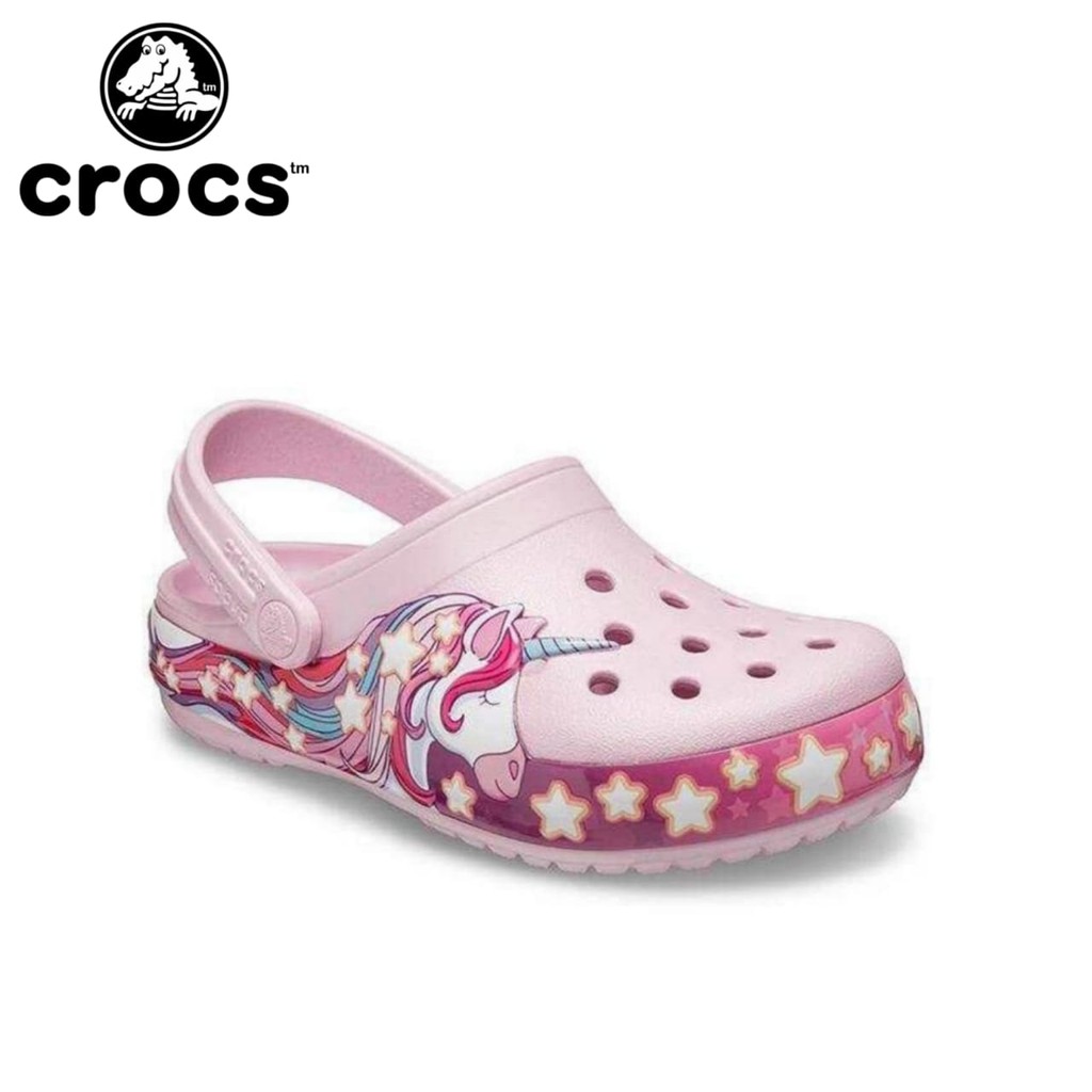 Sandal Crocs Anak Fun Lab Unicorn Pink Clog Sandal Anak Perempuan