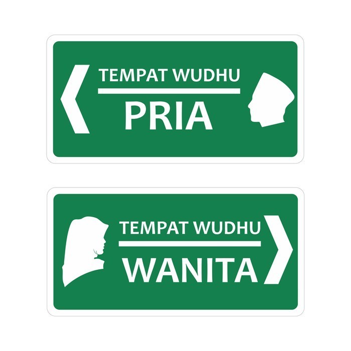 

sign stiker tempat wudhu wanita / pria / sticker tanda rambu