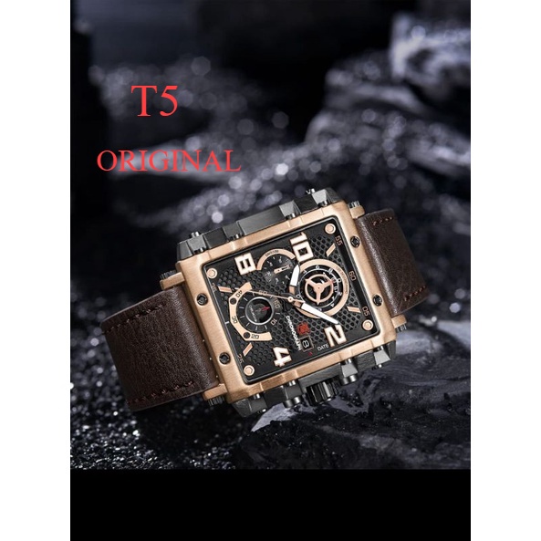 Jam tangan pria T5 H3864 original garansi T5 H 3864 analog