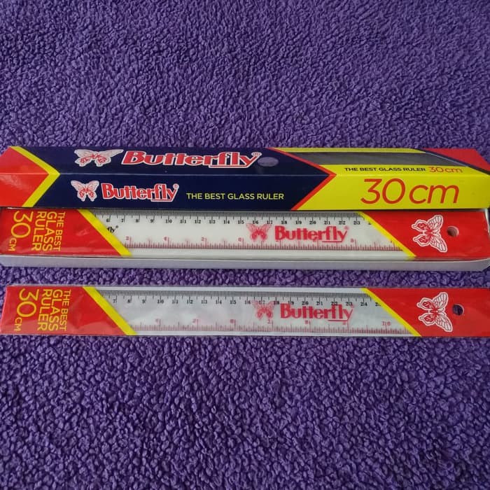 

GSB=-124 PENGGARIS SEKOLAH ANAK BUTTERFLY 30CM - RULLER PERLENGKAPAN