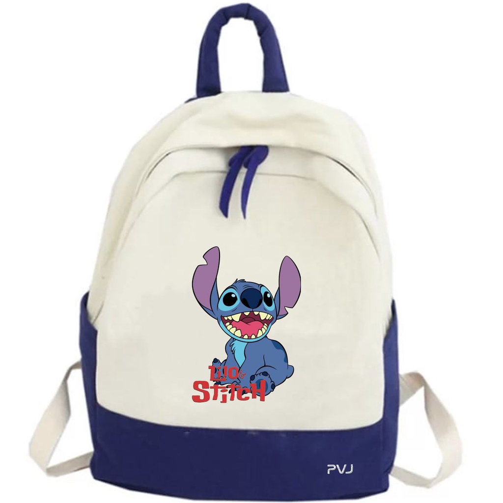 PVJ Tas Ransel Anak Sekolah Motif Lilo And Stitch Unisex Kids Backpack School