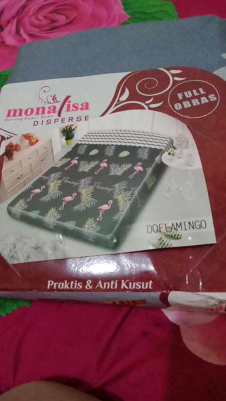 Ss Sarung Kasur Busa Monalisa 140 140x200x20 Tinggi 20 Cm Sprei Retsleting Emboss Polos Motif Part B