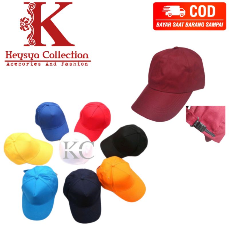 topi polos pria wanita