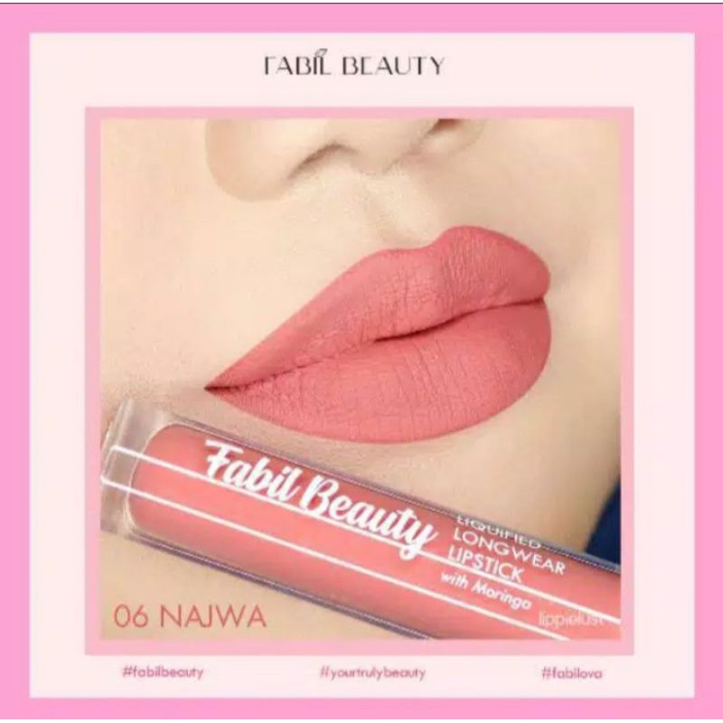 Lipstik Fabil Beauty Shade Najwa Nude