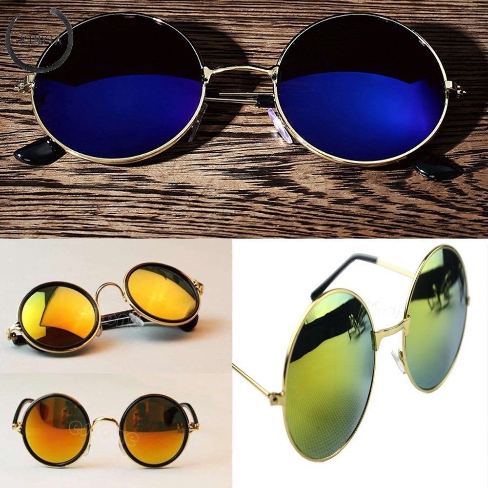 [Bayar di Tempat]Kacamata Hitam Bulat Sport Vintage Outdoor wanita eyewear sports sunglasses