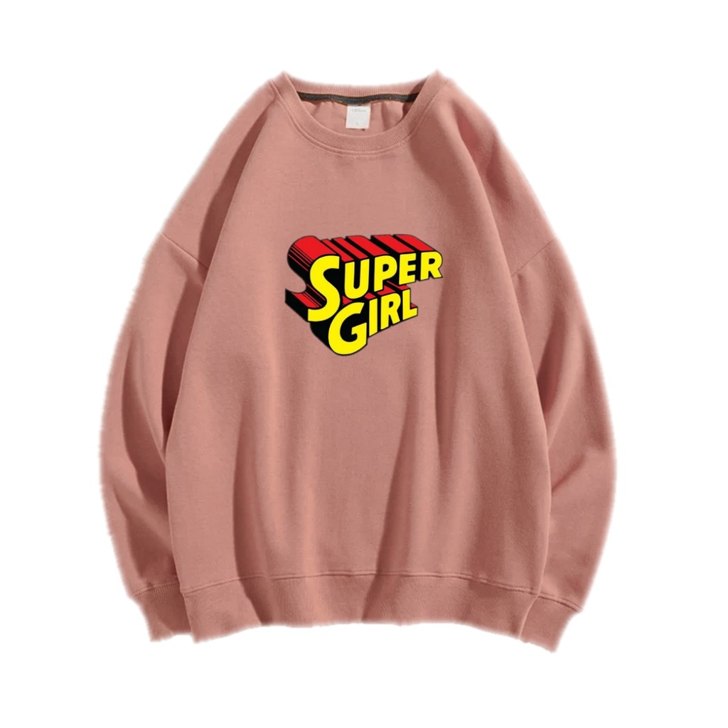 SUPER GIRL SWEATER CREWNECK Size M-XXL GAWA