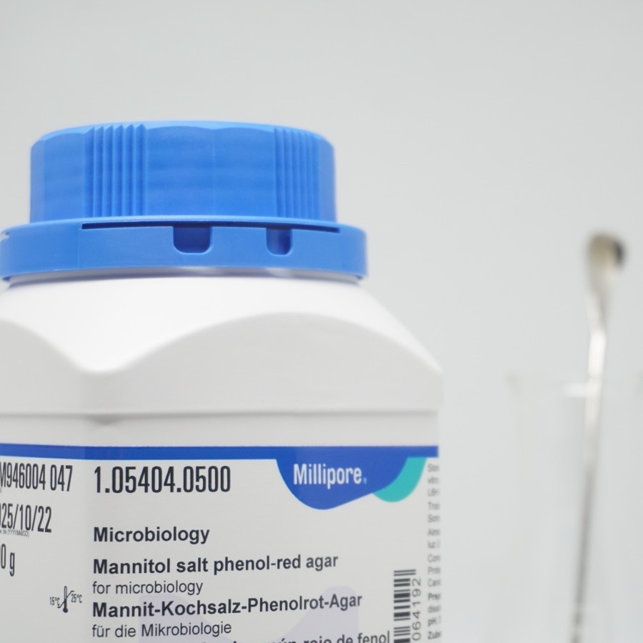 Jual media MSA/ Mannitol Salt Phenolred Agar eceran per 1 gram