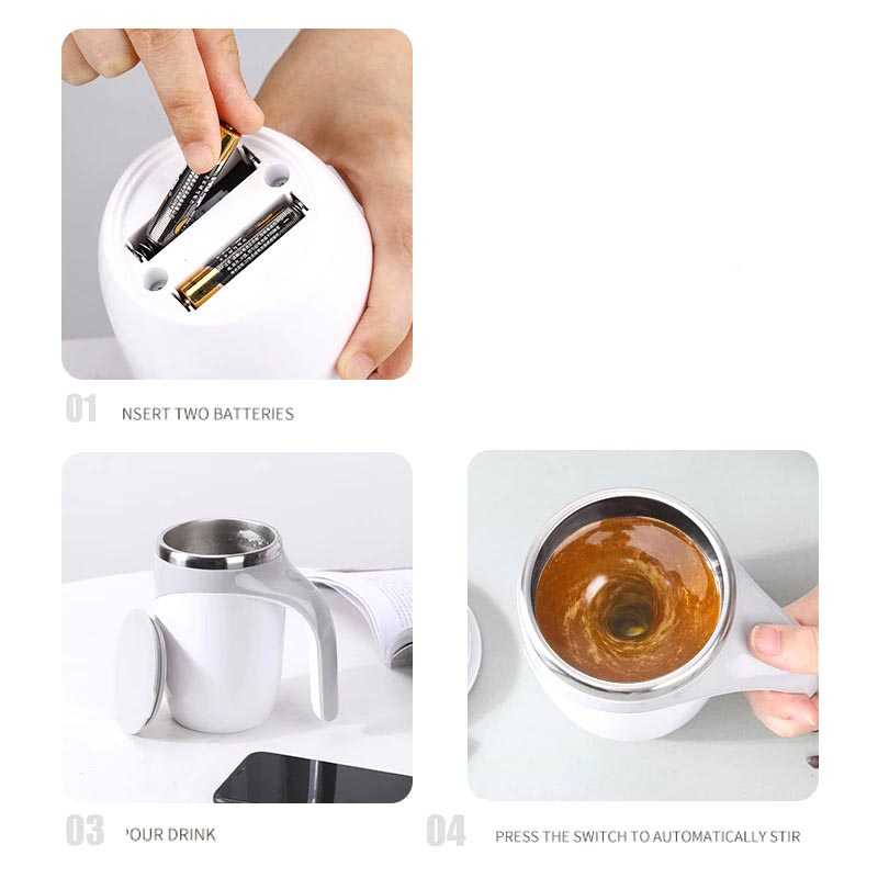 TD-AI02 Ditim Gelas Aduk Otomatis Automatic Self Stirring Cup 380ml - DTM-630