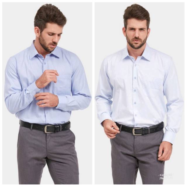 Kemeja Lengan Panjang Pria Polos ARAMIS