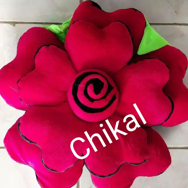 Sofa-Bantal- Bantal Bunga Mawar/Bantal Sofa Mawar - Merah Kuning -Bantal-Sofa.
