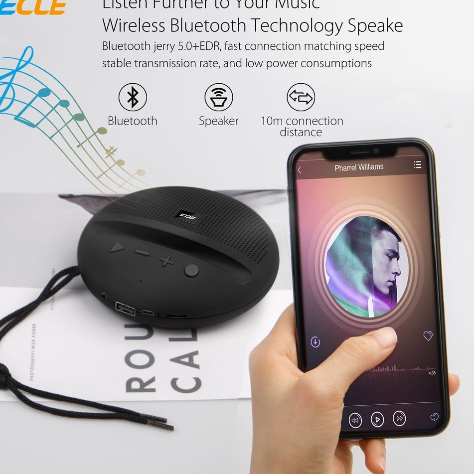 Diskon Ngetrends (NEW) ECLE Original Bluetooth Speaker Portable Magnetic Circular Holder HP