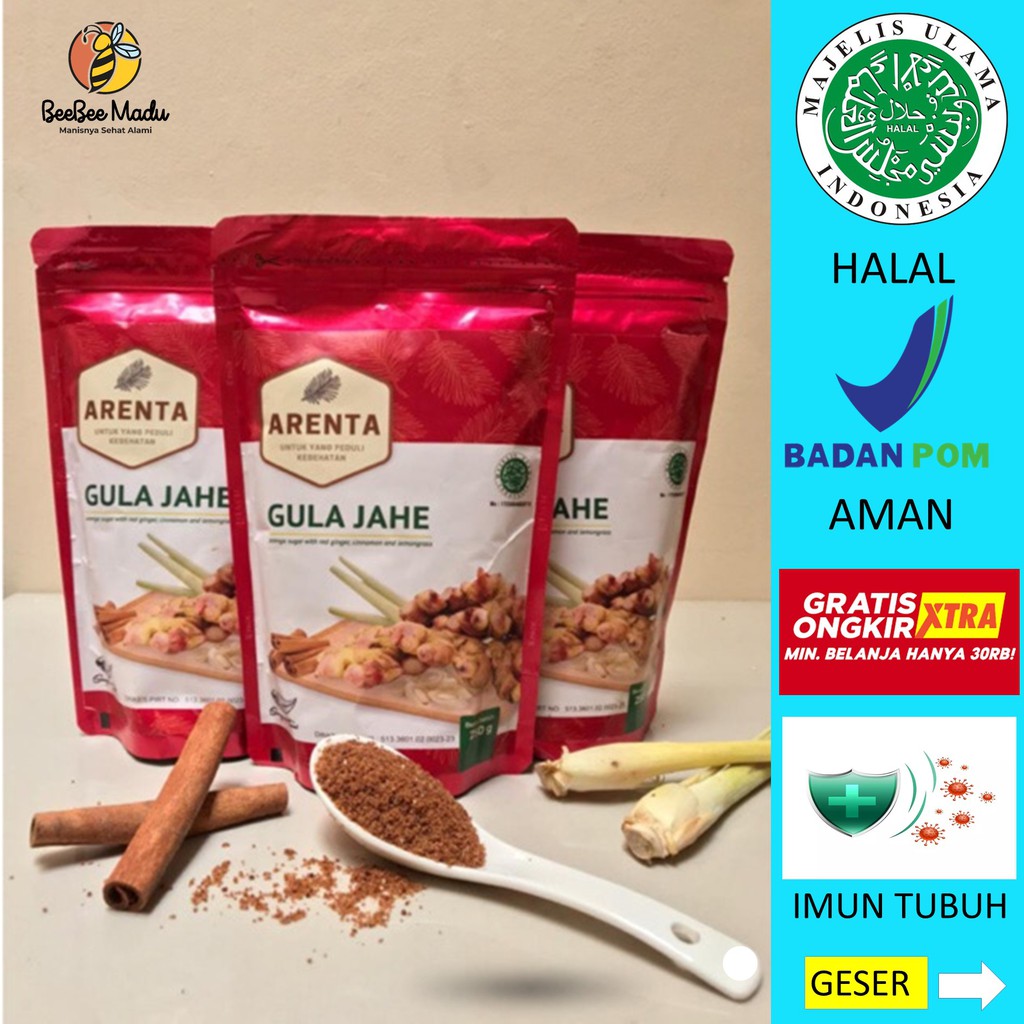 

ARENTA Jahe Merah Bubuk Asli Gula Aren Plus Rempah 250 gram