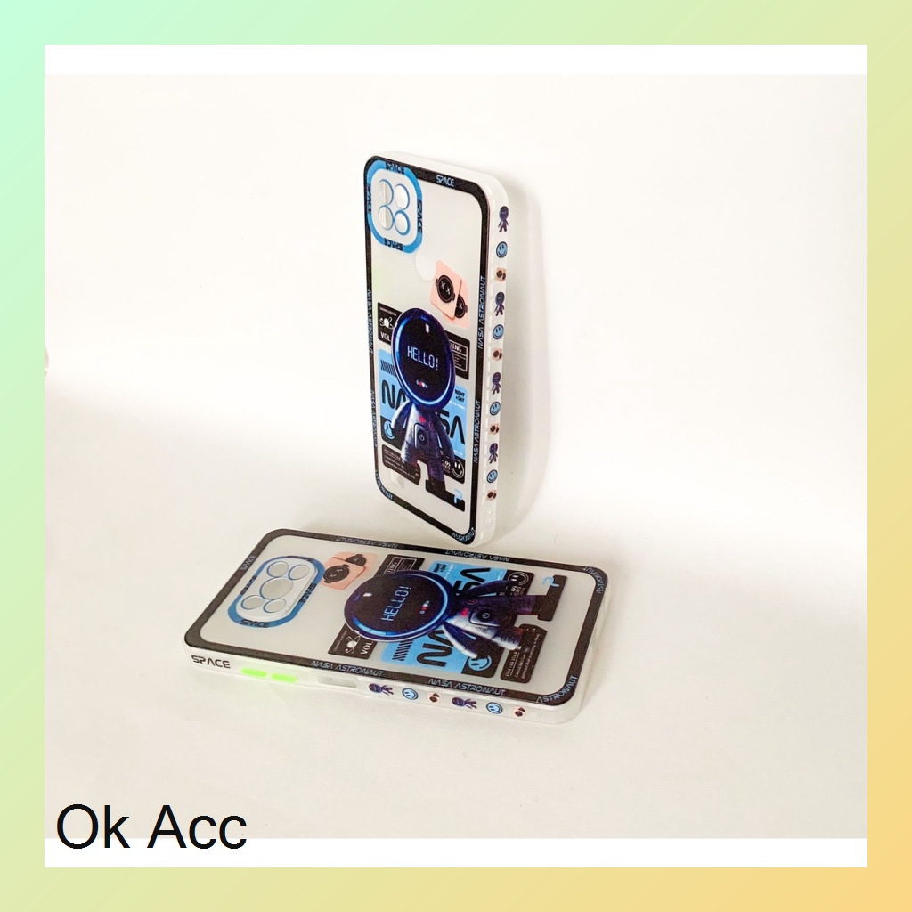 FH26 Softcase Shockproof Protection NASA Xiaomi Redmi 9 Prime 9A 9i 9C 9T Note 8 Pro 9 Poco M3 X3 Pro, Samsung A02/M02 A02s/M02s A10 A10s A11/M11 A12 A20/A30/M10s A20s A21s A50 A50s A30s J2 Prime