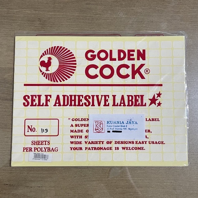 

GOLDEN COCK Label No. 113 - Self Adhesive Label 113 - Sticker