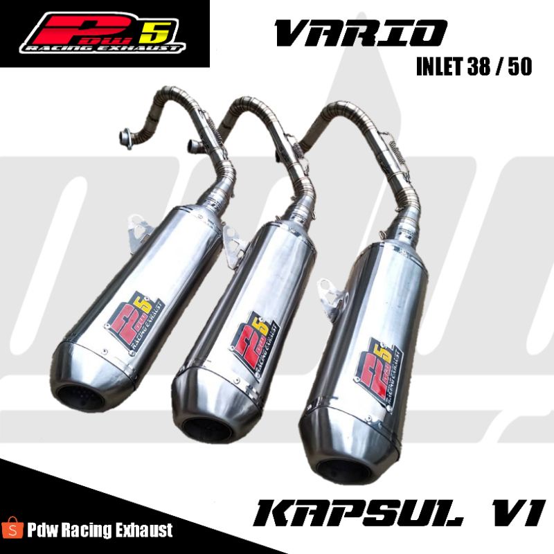 Knalpot Kapsul V1 Stainless Honda Vario Pdw Racing Exhaust