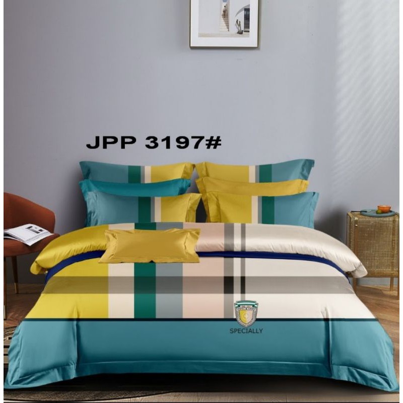 Sprei Katun Jepang Panel Motif Bunga T.30
