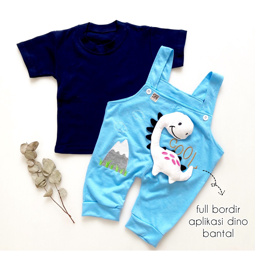 DOBY THE DINO tangan Baju Setelan Jumper Kaos Pergi Jalan Fashion Anak Bayi Cowok Laki Terlaris Lucu Murah TIMBER