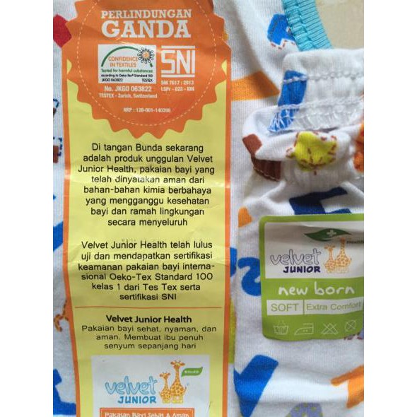 BAJU TIDUR BAYI SLEEPSUIT NEWBORN BABY VELVET JUNIOR BUKA KAKI - STARRY NIGHT