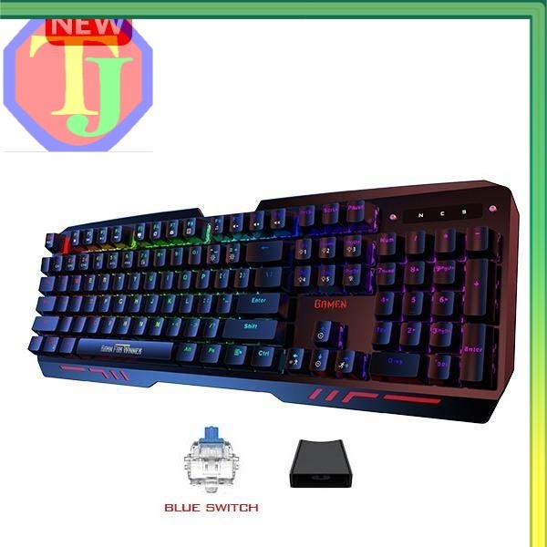 Gamen Mechanical Gaming Keyboard Titan Black Black Original - Garansi 1 Tahun RGB Switch - Rainbow 2