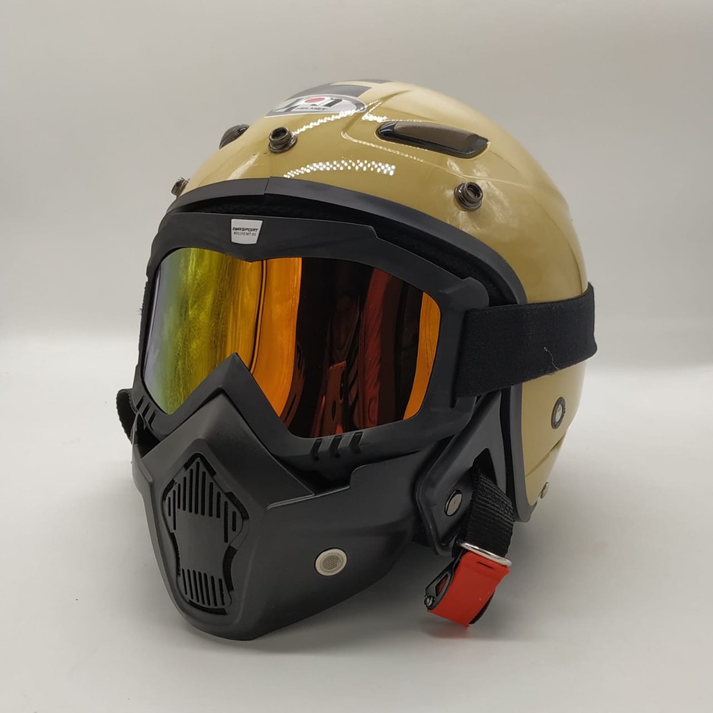 Helm JPN MOMO Include Goggle Mask ( Helm Classic )