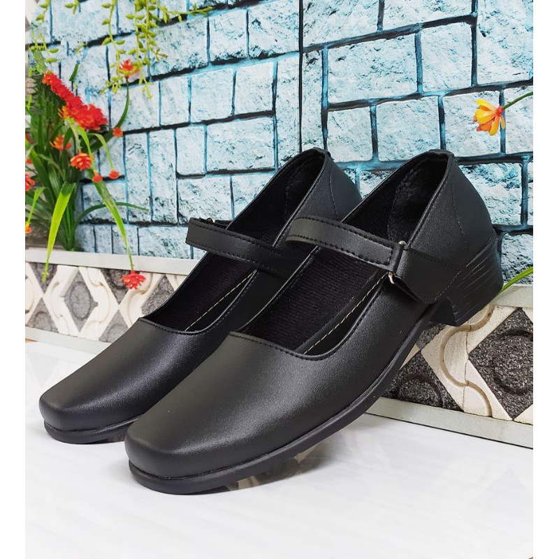 SEPATU PANTOFEL HITAM HAK 3CM PASKIBRA 36-40