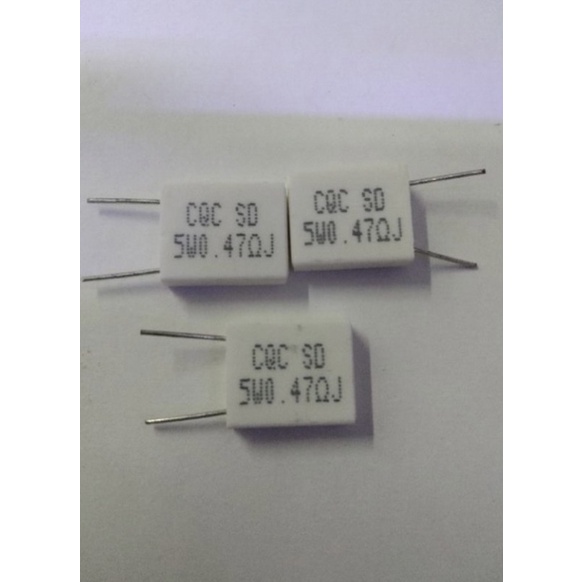 RESISTOR KAPUR 5 WATT GEPENG R kapur gepeng 5watt 0.47