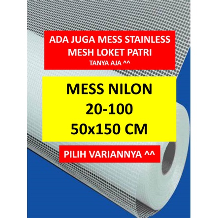 Kain Mesh Nilon - Ukuran 50x150cm -Kain Mess Nilon