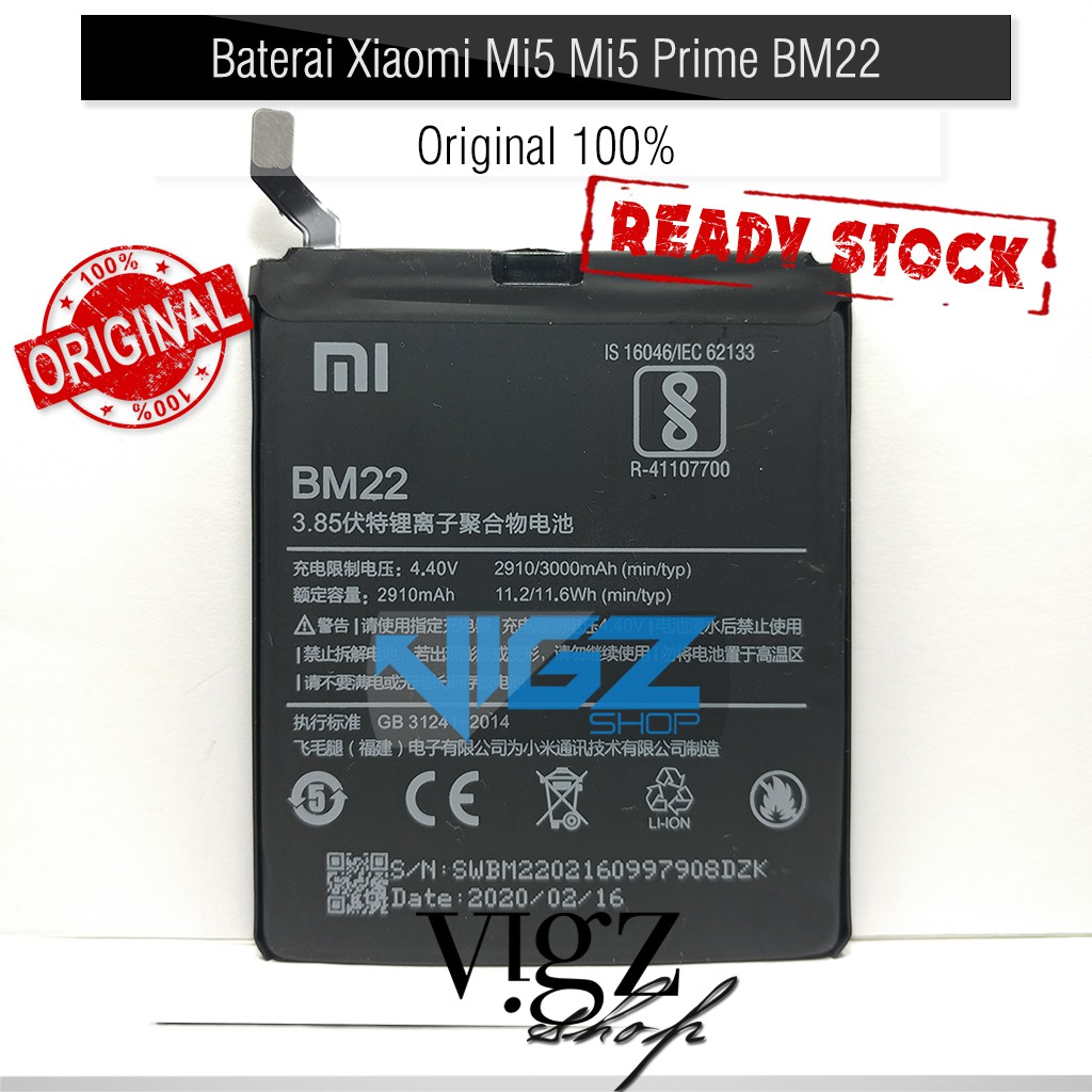 Baterai Xiaomi Mi5 Mi5 Prime BM22 Original 100%