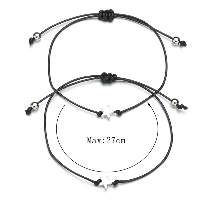 2pcs / Set Gelang Tali Kepang Warna Merah Desain Bunga Bahan Tembaga Untuk Pasangan