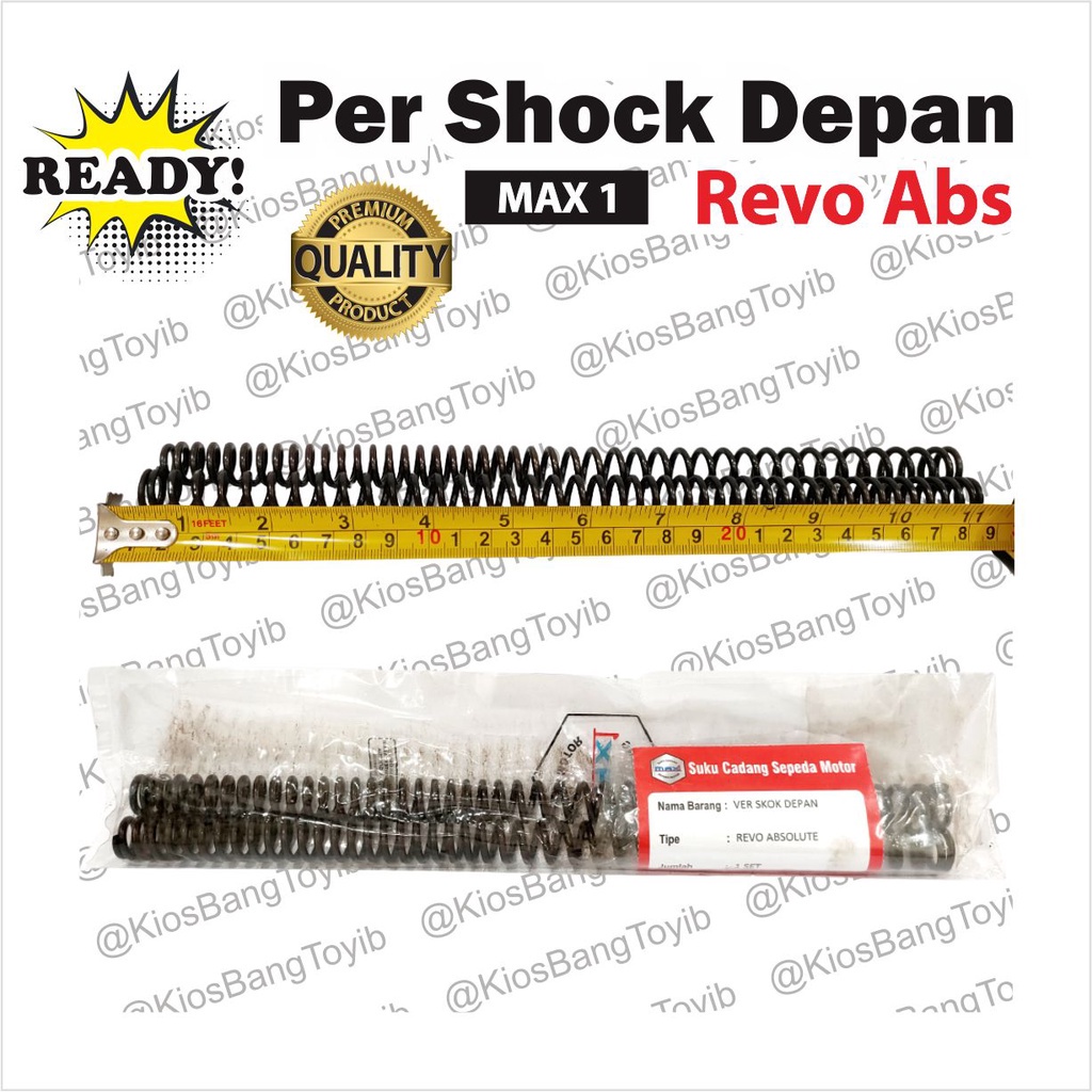 (2pc) Per Ver Shock Skok Depan Honda Revo Absolute 1 Set Isi 2 (MAX1) Panjang 29.5cm