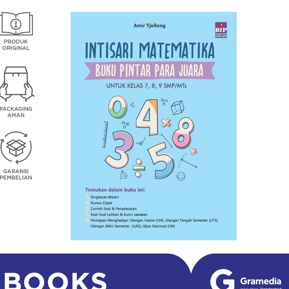 Intisari Matematika : Buku Pintar Para Juara (Untuk Kelas 7,8,9 SMP/MTs)-2