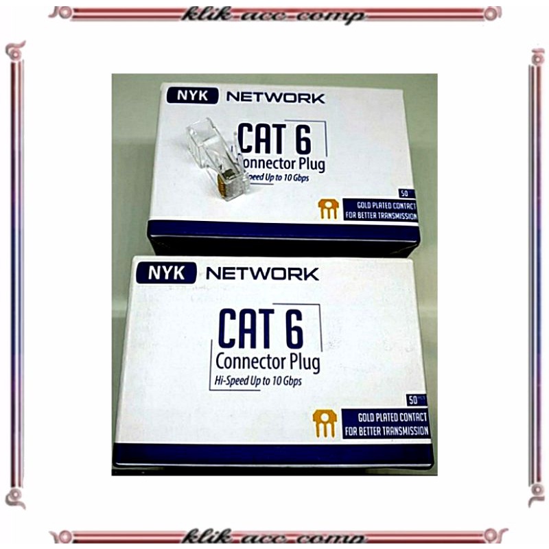 Nyk Connector RJ45 Cat6 ISI 50Pcs