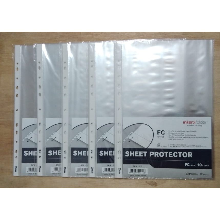 

Sheet Protector / PP Pockets F4 isi 10 Lembar - Inter X Folder