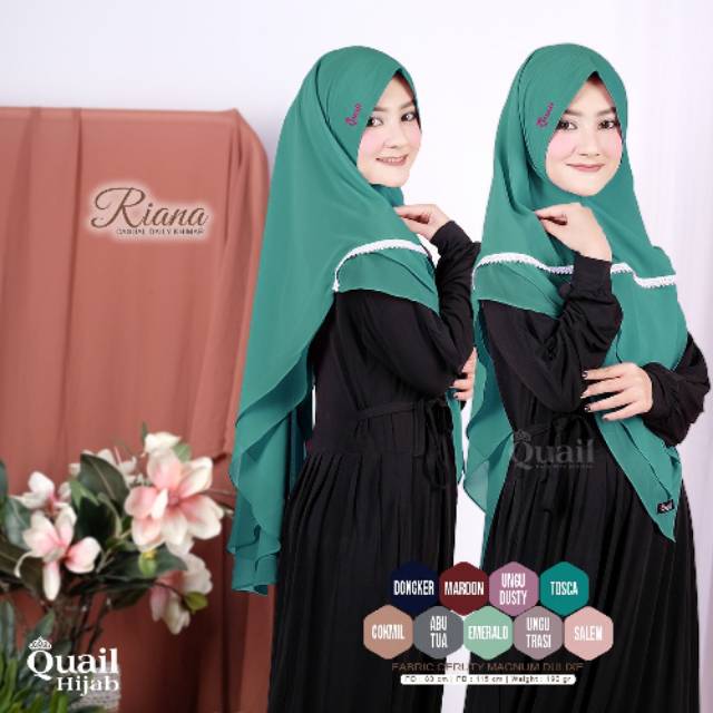Riana khimar instant ori by quail hijab
