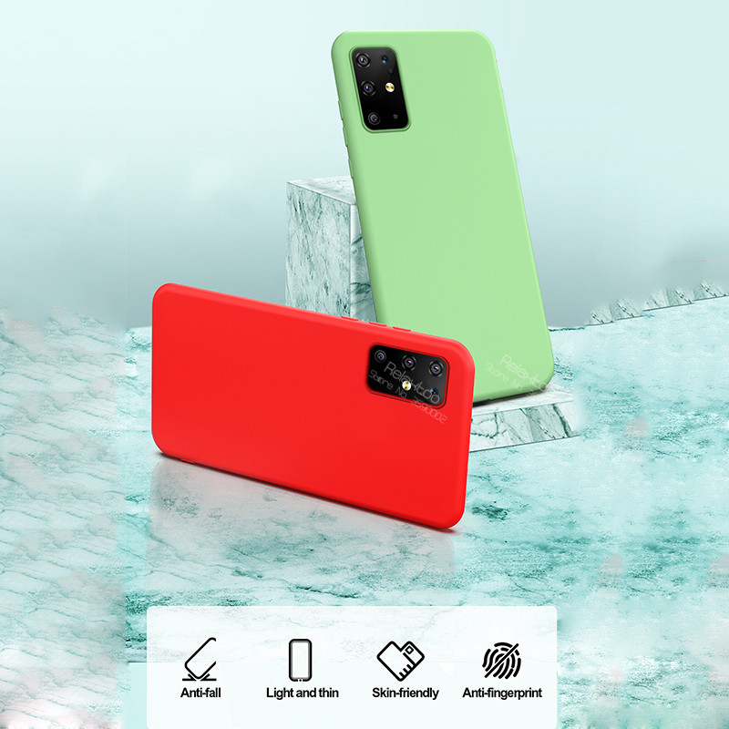 New Liquid Silicone Case For Samsung Galay M51 A02S A10S A20S A30S A50S A51 A71 Soft TPU Protective Cover IYA