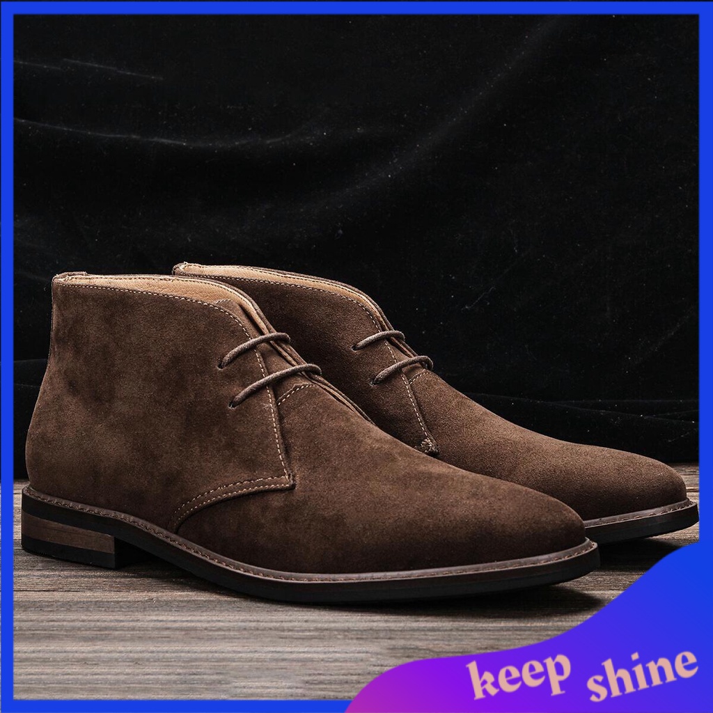 Sepatu Boots Pria Kulit Import Size 7-12 Men Desert Boots Retro American style Men Ankle Boots #KD58