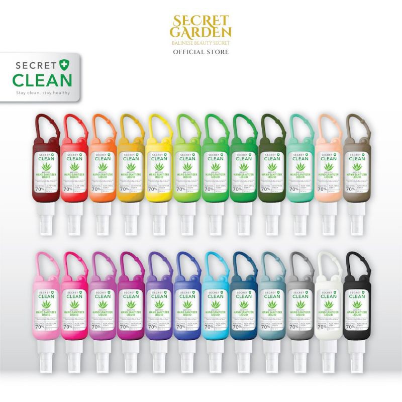 SECRET CLEAN Hand Sanitizer Gel 50ml | Liquid Spray 60ml Free Gantungan Silicon