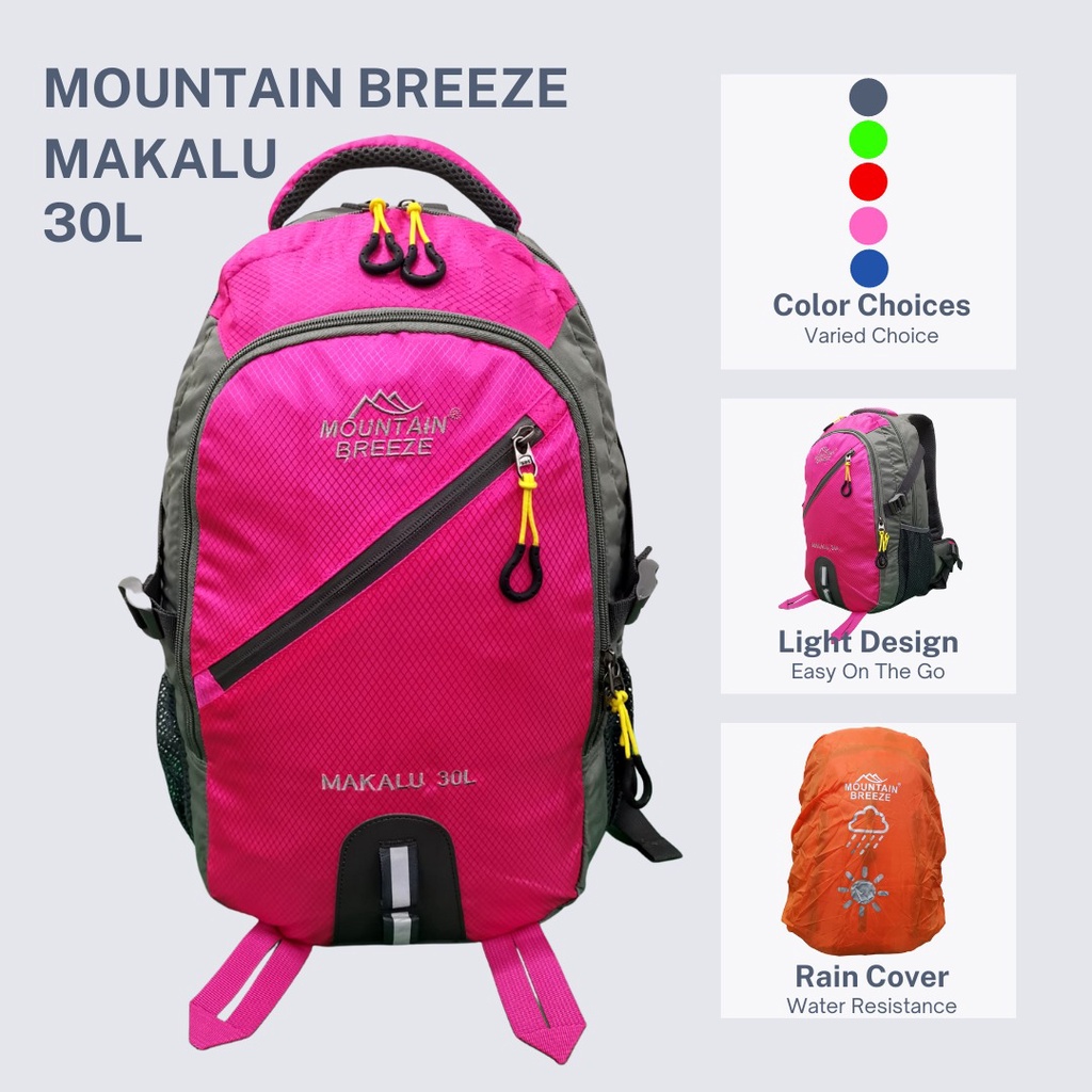 HIGHLAND MONTAIN BREEZE MAKALU 990001 Tas Ransel Pria backpack tas sekolah tas kuliah tas punggung ransel laptop ransel gunung mountain breeze 18inch GENALI ransel gunung 30L ransel sekolah ransel higking ransel seepeda ransel running ransel gunung murah