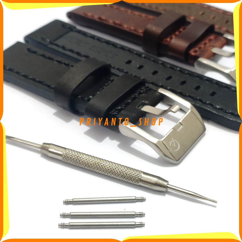 Original Tali Jam Tangan Alexandre Christie 22mm 24mm Free Pen Remover Strap Ac 22 24mm