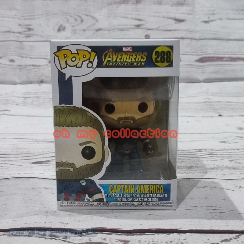 {COD} PROMO!!! Funko Pop Marvel Avengers Infinity War Captain America| Funko Pop Captain America| Action Figure Captain America| Action Figure Marvel Captain America