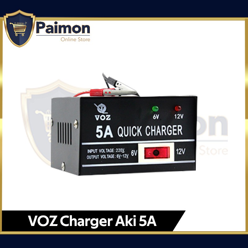 Charger Aki 5 Ah Motor Mobil | Voz Quick Charger Aki 5 Ah Charger Aki Kering