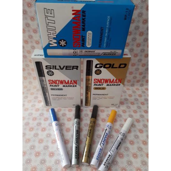 

Spidol Paint Marker Snowman/Spidol Paint Permanen/Spidol Putih Silver