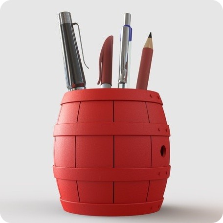 

RAK Pulpen/ Pensil | Tempat Alat Tulis Motif Barrel Wine