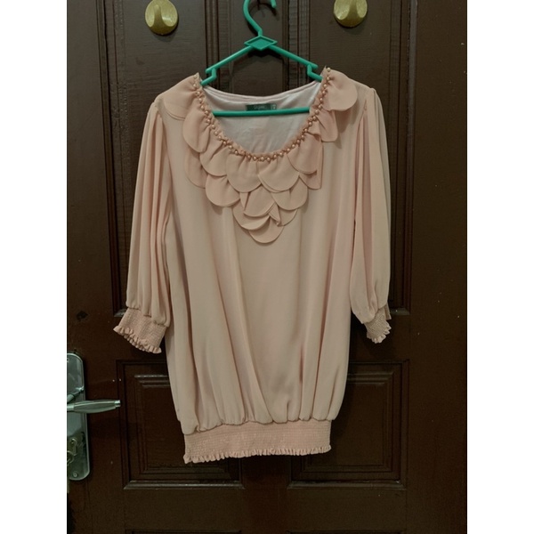 Baju pesta atasan top wanita warna pink