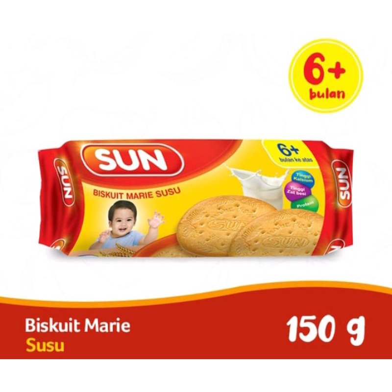 Sun Biskuit Marie Susu 150gr