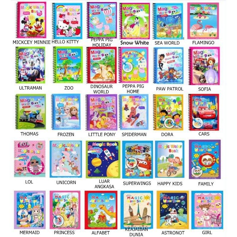 Magic Water Book / Buku Mewarnai Ajaib Anak
